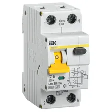 Дифавтомат IEK АВДТ 32 1P+N 25А (C) 6 кА, 30 мА (A), MAD22-5-025-C-30
