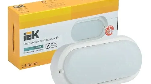 Светильник светодиодный ДПО 4012 12Вт 4000K IP54 овал белый IEK