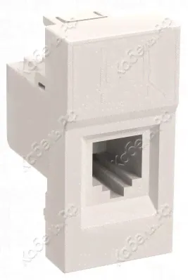 Розетка компьютерная РКИ-10-00-П RJ-45 UTP кат.5e (на 1 модуль) ПРАЙМЕР белая IEK CKK-40D-RI1-K01-0