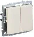 Двухклавишный переключатель IEK Brite (Бежевый)
