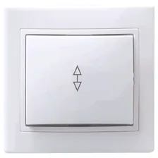 Выключатель 1-клавишный IEK КВАРТА, скрытый монтаж, белый, EVK12-K01-10-DM