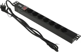 Блок розеток IEK PH12-7D1-P, 1U, PH12-7D1-P