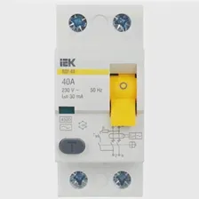Выключатель дифференциальный (УЗО) IEK ВД1-63 2Р, 40А, 30мА, тип AC