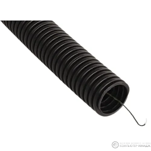 Труба гофрированная ПНД d 16 с зондом (100 м) черный Iek CTG20-16-K02-100-1