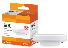 IEK Лампа светодиодная ECO T75 таблетка 8Вт 230В 3000К GX53
