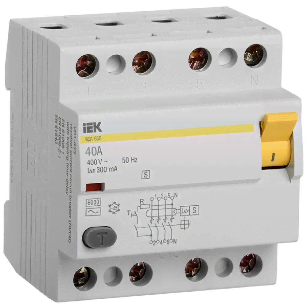 УЗО IEK ВД1-63 4Р 32А 100мА тип AC MDV10-4-032-100