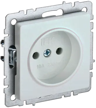 Розетка одинарная 10А BRITE IEK жемчуг-0